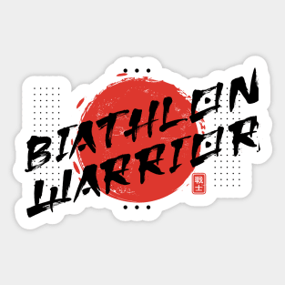 Oriental Brush Biathlon Warrior Sticker